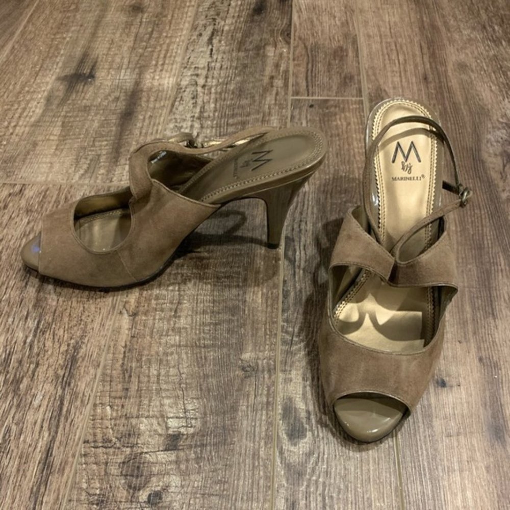 A. Marinelli Sandal Heels Taupe Brown Size 9